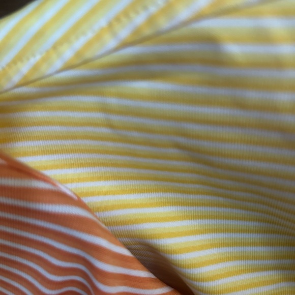 Kirkland performance polos, yellow/white stripe & orange/white stripe - Picture 5 of 7